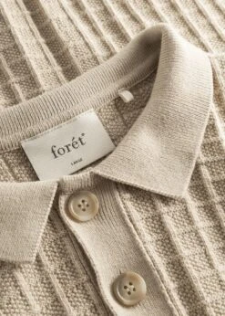 Foret LOCH POLO KNIT - Oat -Butler Loftet Butik LOCH POLO KNIT Oat Foret 3