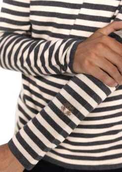 MMGAdam Soft Stripe Knit - Charcoal Melange Stripe 9 MMGAdam Soft Stripe Knit - Charcoal Melange Stripe -Butler Loftet Butik MMGAdam Soft Stripe Knit Charcoal Melange Stripe Mos Mosh Gallery 4