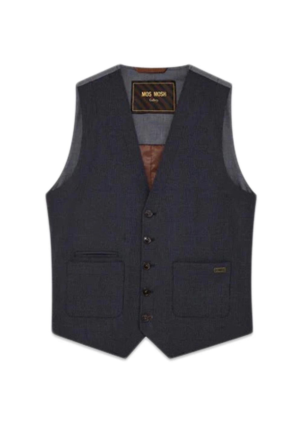 MMGMelvin Moon Waistcoat - Navy Check 3 MMGMelvin Moon Waistcoat - Navy Check