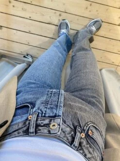 Woodbird Maria Black/Blue Jeans - Black-Blue