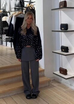 Modström MikkelineMD Pants - Dark Grey Melange -Butler Loftet Butik MikkelineMD pants Dark Grey Melange Modstrom 10