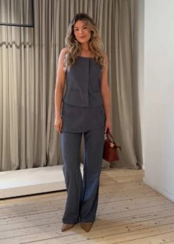 Modström MikkelineMD Pants - Dark Grey Melange -Butler Loftet Butik MikkelineMD pants Dark Grey Melange Modstrom 3