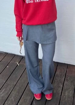 Modström MikkelineMD Pants - Dark Grey Melange -Butler Loftet Butik MikkelineMD pants Dark Grey Melange Modstrom 9