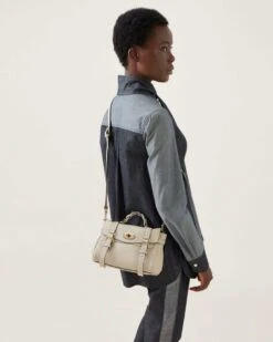 Mulberry Mini Alexa Heavy Grain - Chalk -Butler Loftet Butik Mini Alexa Heavy Grain Chalk Mulberry 7