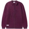 Mohair Button Up Knitted Shirt - Port