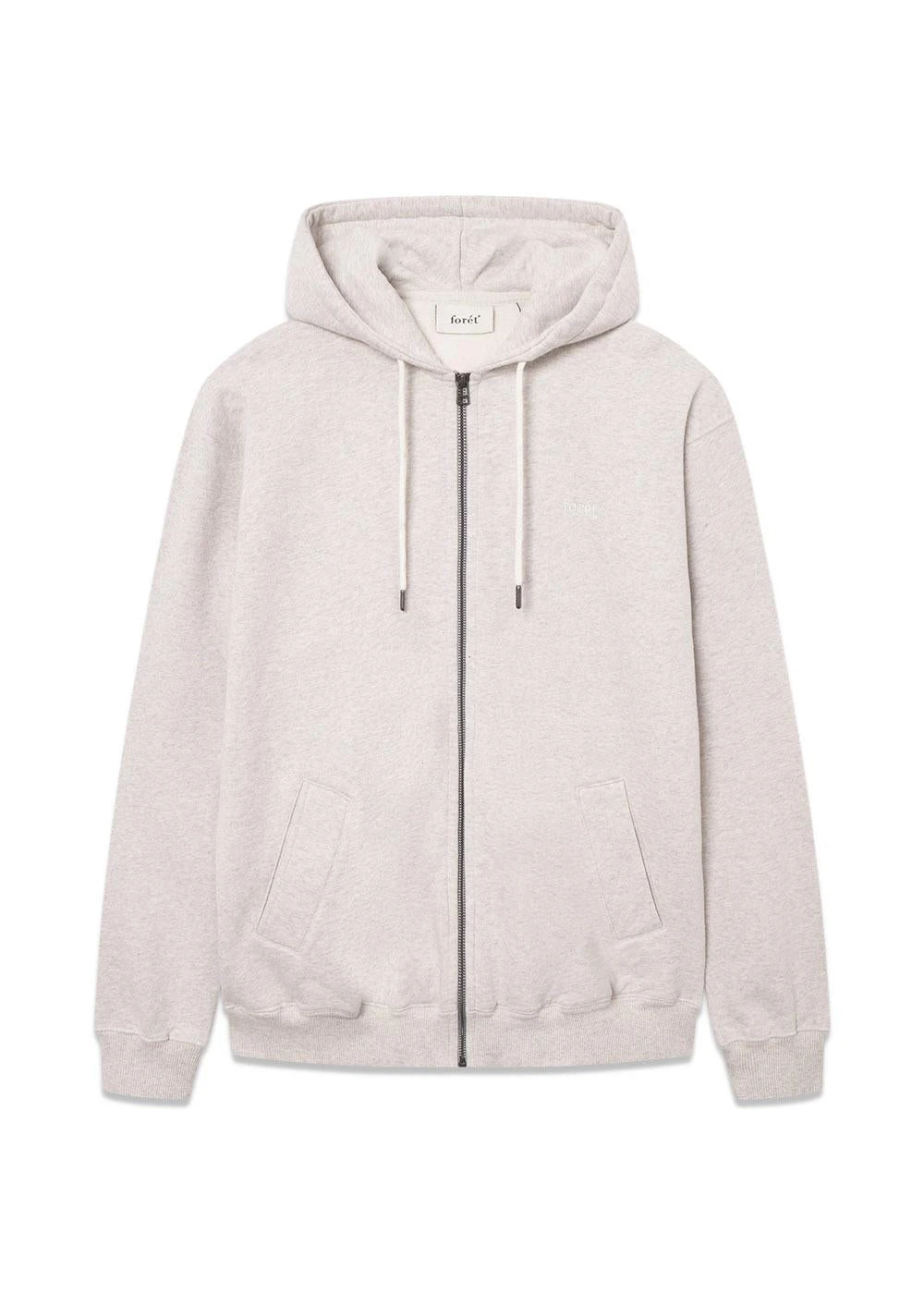 Foret NOON ZIP HOODIE - Snow Melange 3 Foret NOON ZIP HOODIE - Snow Melange