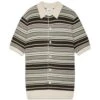 Nolan Polo Cardigan 6686 - Green Stripe