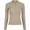 Neo Noir Panama Knit Blouse - Beige Melange 2 Neo Noir Panama Knit Blouse - Beige Melange -Butler Loftet Butik Panama Knit Blouse Beige Melange Neo Noir