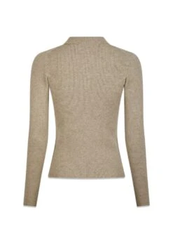 Neo Noir Panama Knit Blouse - Beige Melange -Butler Loftet Butik Panama Knit Blouse Beige Melange Neo Noir 4