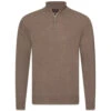 Oscar Jacobson Patton Half Zip - Walnut Beige -Butler Loftet Butik Patton Half Zip Walnut Beige Oscar Jacobson