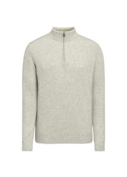 Oscar Jacobson Paul Half Zip - Lunar Grey