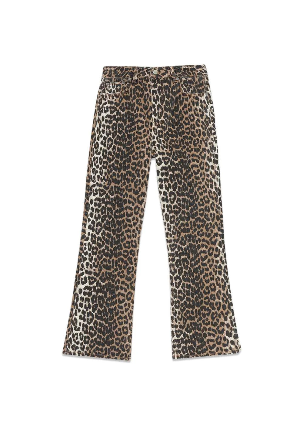 Ganni Print Denim Betzy Cropped - Leopard 3 Ganni Print Denim Betzy Cropped - Leopard