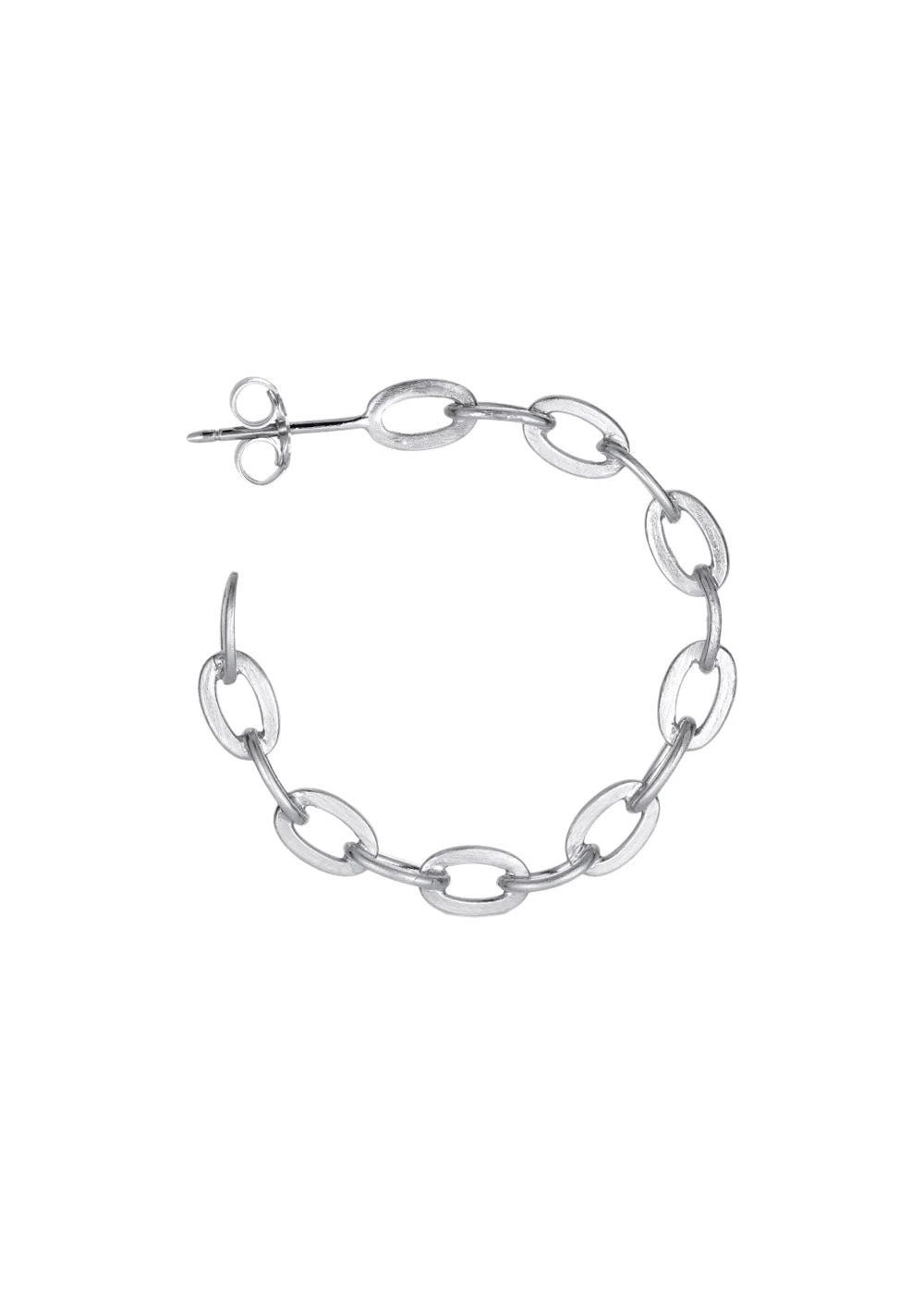 ROW CHAIN HOOP - Silver 5 ROW CHAIN HOOP - Silver - Billede 3