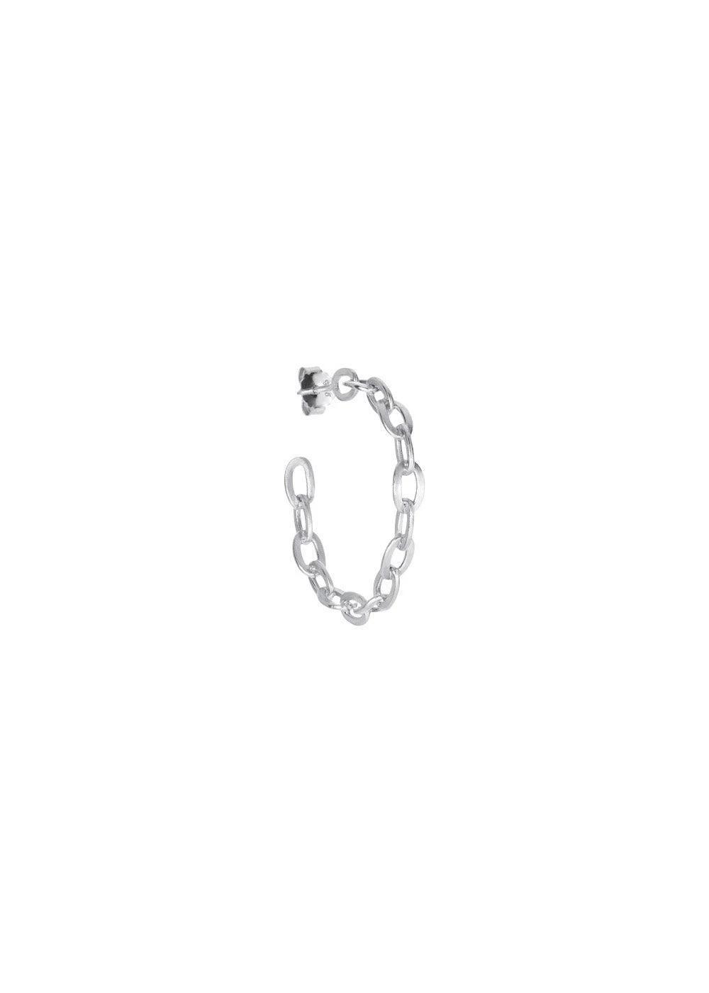 ROW CHAIN HOOP - Silver 3 ROW CHAIN HOOP - Silver