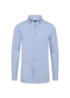 Oscar Jacobson Reg Fit BD Brushed Flannel - Blå