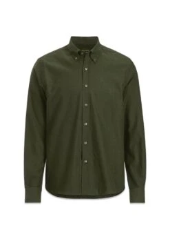 Oscar Jacobson Reg Fit BD Brushed Flannel - Rosciola Green