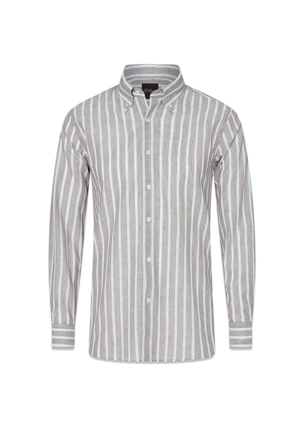 Oscar Jacobson Reg Fit BD Summer Stripe - Nubuck Beige 3 Oscar Jacobson Reg Fit BD Summer Stripe - Nubuck Beige