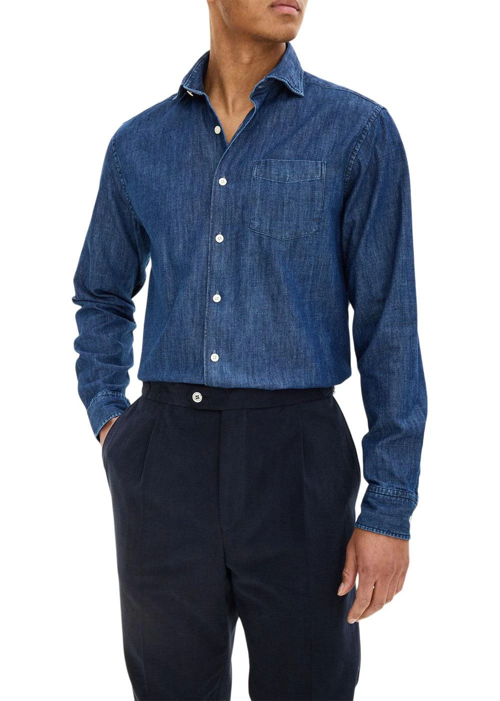 Oscar Jacobson Reg Fit Wide Spread - Midnight Blue 5 Oscar Jacobson Reg Fit Wide Spread - Midnight Blue - Billede 3