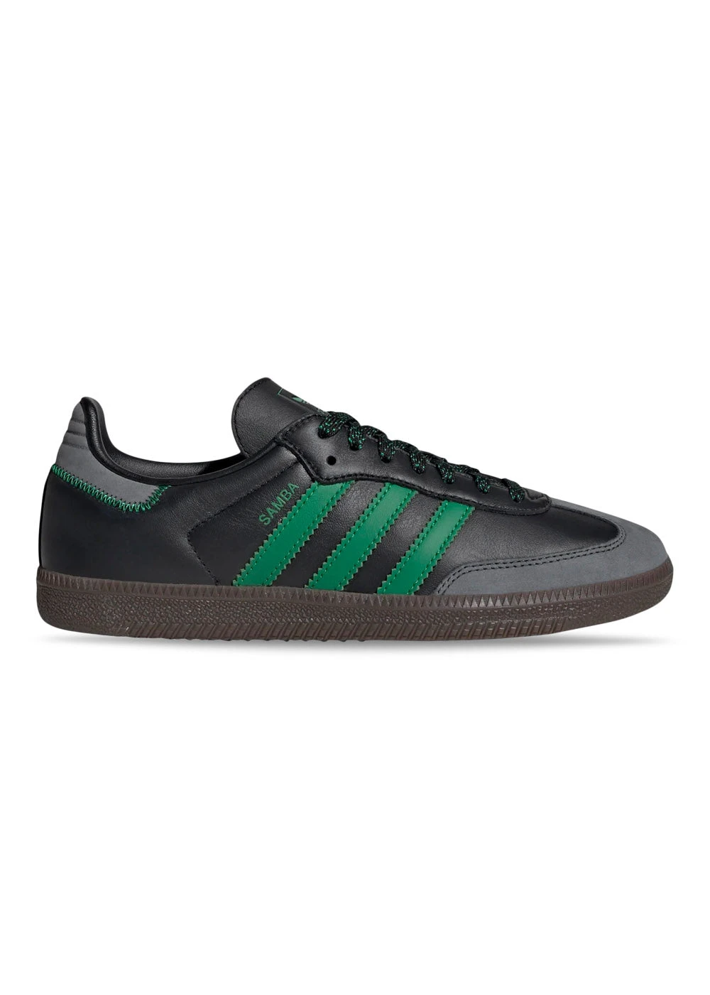 Adidas Originals SAMBA OG - Core Black / Green / Grey Six 3 Adidas Originals SAMBA OG - Core Black / Green / Grey Six