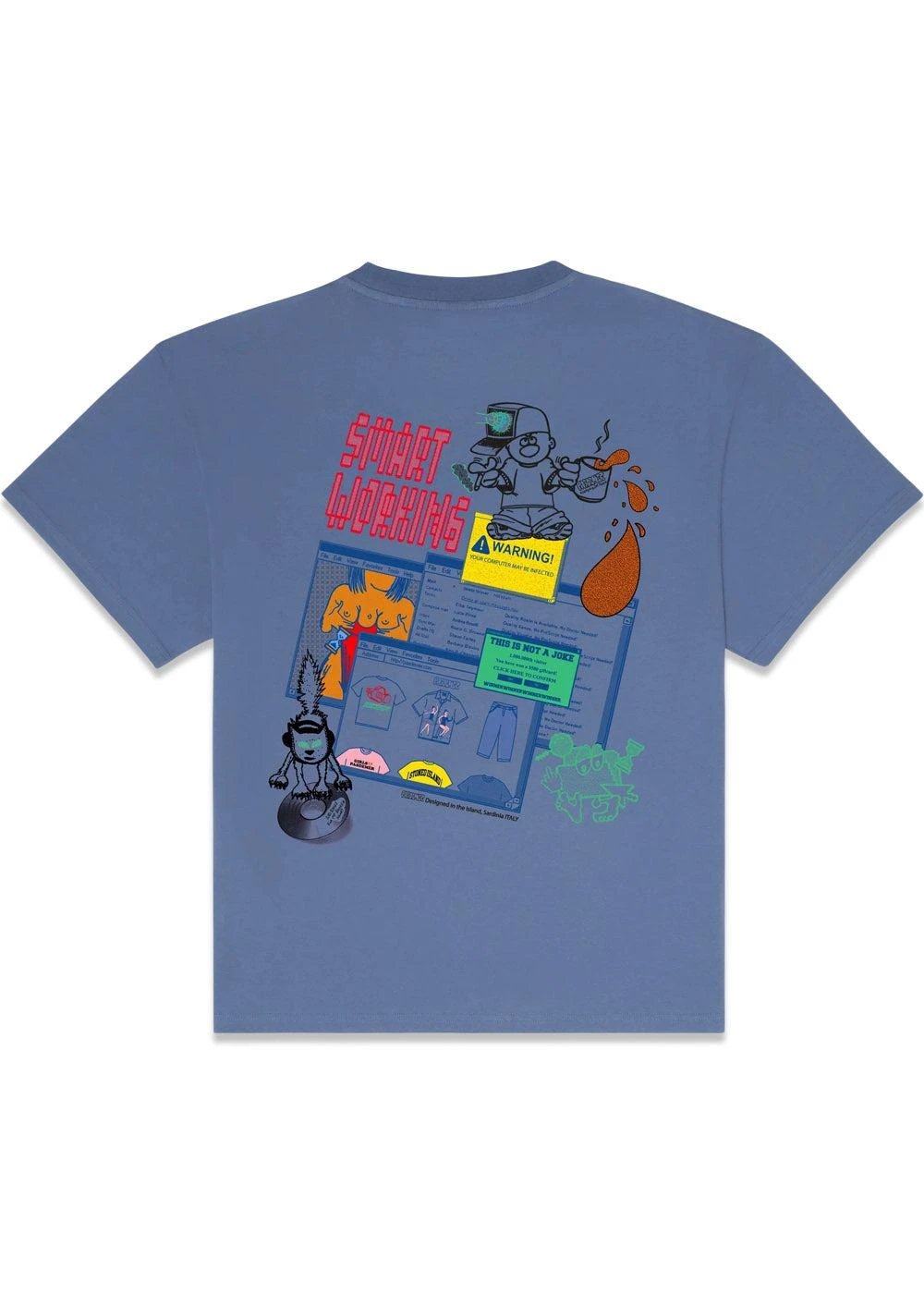 SMART WORKING TEE - Blue 4 SMART WORKING TEE - Blue - Billede 2