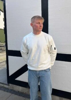 C.P. Company SWEATSHIRTS CREW NECK - White -Butler Loftet Butik SWEATSHIRTS CREW NECK White C P Company 4