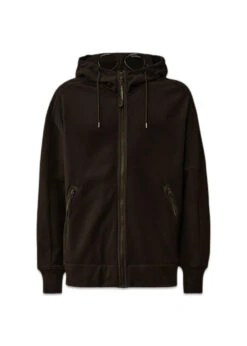 C.P. Company SWEATSHIRTS HOODED OPEN DIAGONAL - Black
