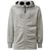 C.P. Company SWEATSHIRTS HOODED OPEN DIAGONAL - Greystone