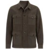 Oscar Jacobson Safari Shirt Jacket - Army Green