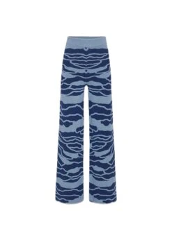 Shelly Shimmer Knit Pants - Blue