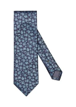 ETON Silk Tie Floral - Navy Blue