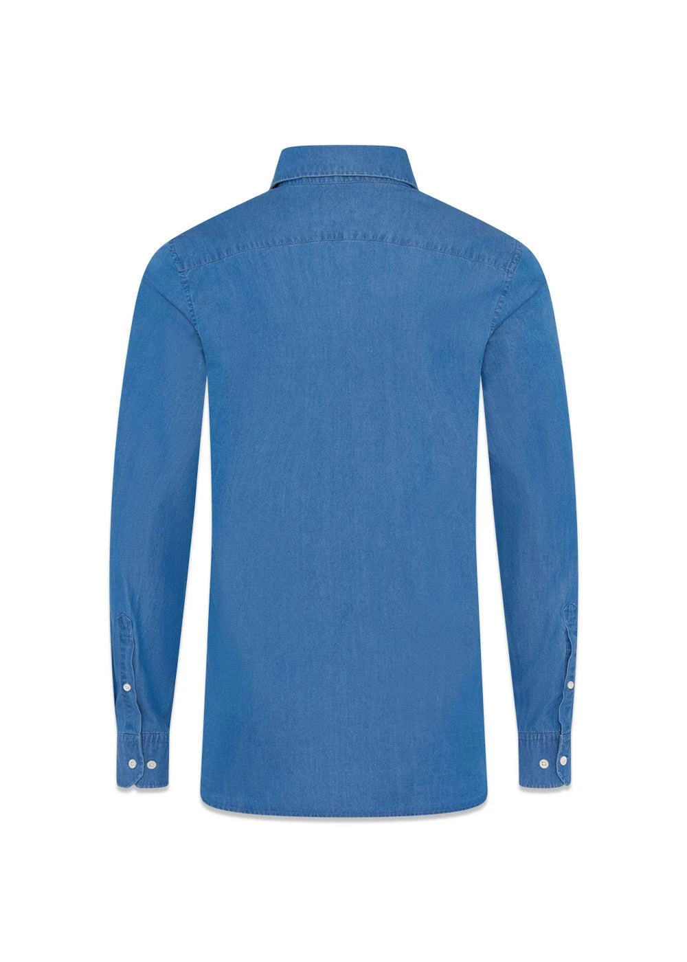 Oscar Jacobson Slim Fit Cut Away Denim Shirt - Denim Blue 4 Oscar Jacobson Slim Fit Cut Away Denim Shirt - Denim Blue - Billede 2