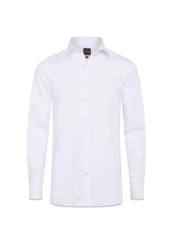 Oscar Jacobson Slim Fit Cut Away Non Iron Twill - Optical White