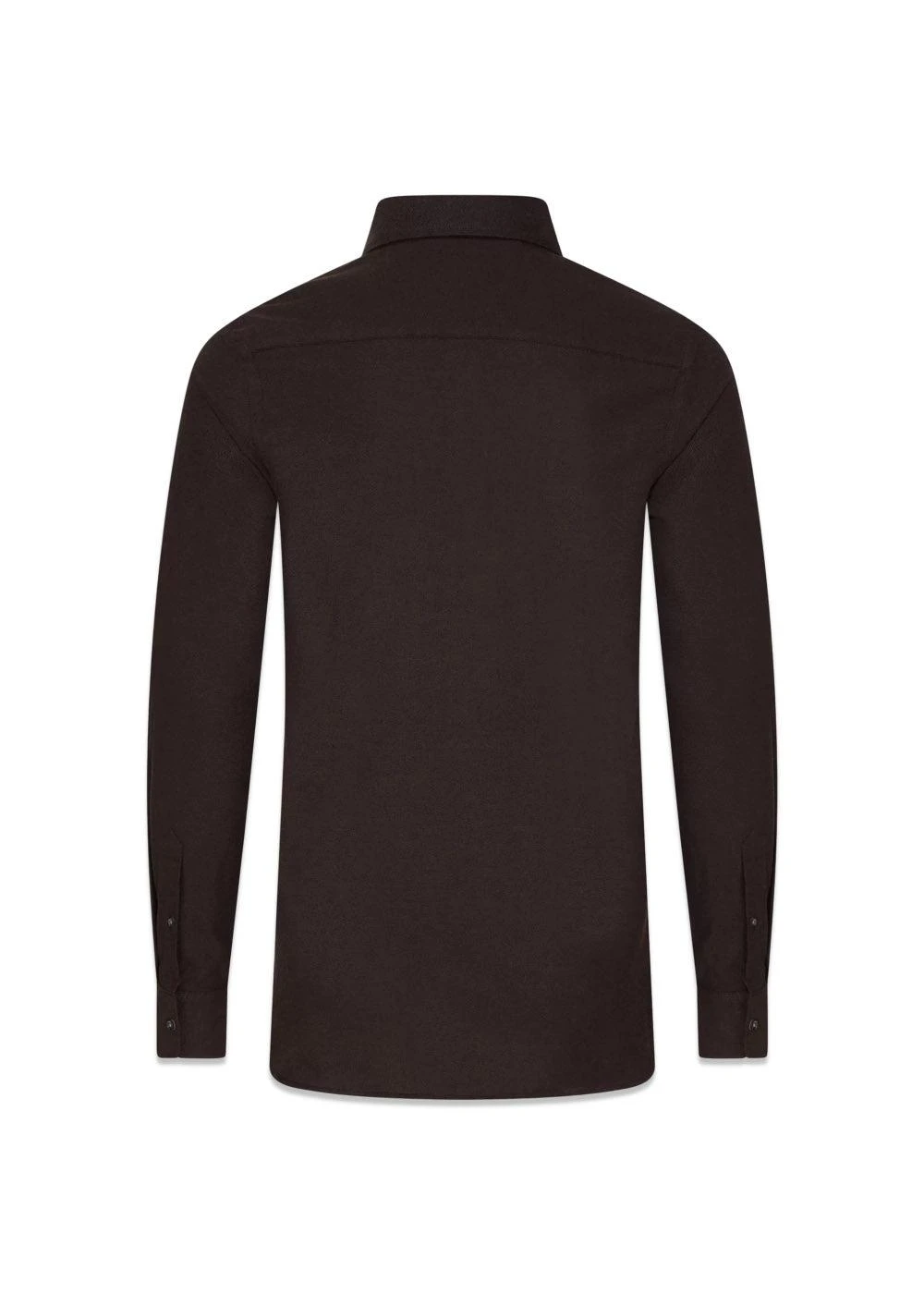 Oscar Jacobson Slim Fit Short BD Brushed Flannel - Warm Brown 4 Oscar Jacobson Slim Fit Short BD Brushed Flannel - Warm Brown - Billede 2