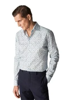 ETON Slim - Floral Print - Light Blue 8 ETON Slim - Floral Print - Light Blue -Butler Loftet Butik Slim Floral Print Light Blue Eton 3
