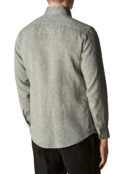 ETON Slim-Linen Shirt - Green -Butler Loftet Butik Slim Linen Shirt Green Eton 3
