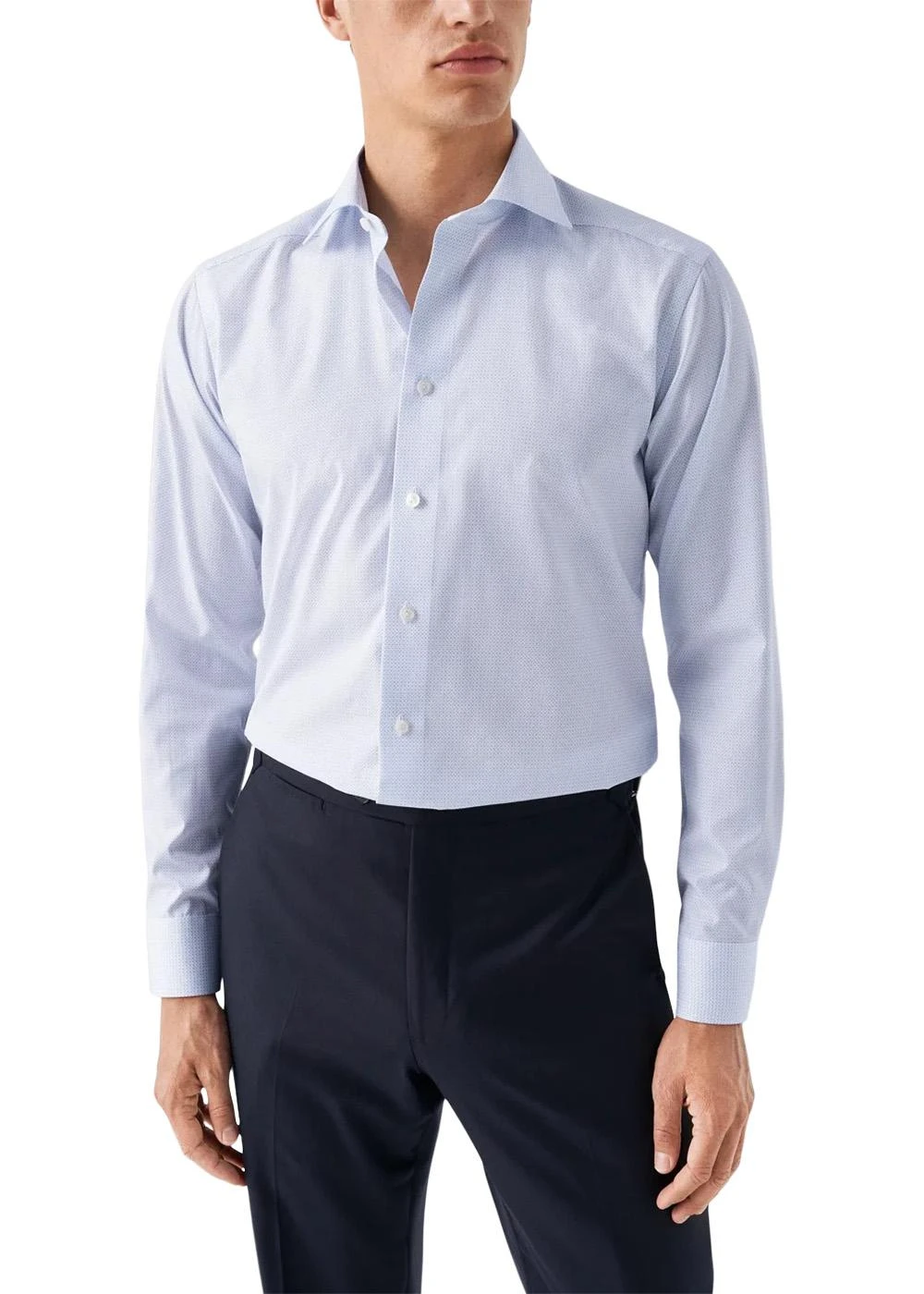 ETON Slim Poplin Shirt - Light Blue 4 ETON Slim Poplin Shirt - Light Blue - Billede 2