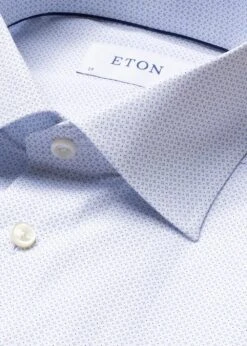ETON Slim Poplin Shirt - Light Blue 9 ETON Slim Poplin Shirt - Light Blue -Butler Loftet Butik Slim Poplin Shirt Light Blue Eton 4
