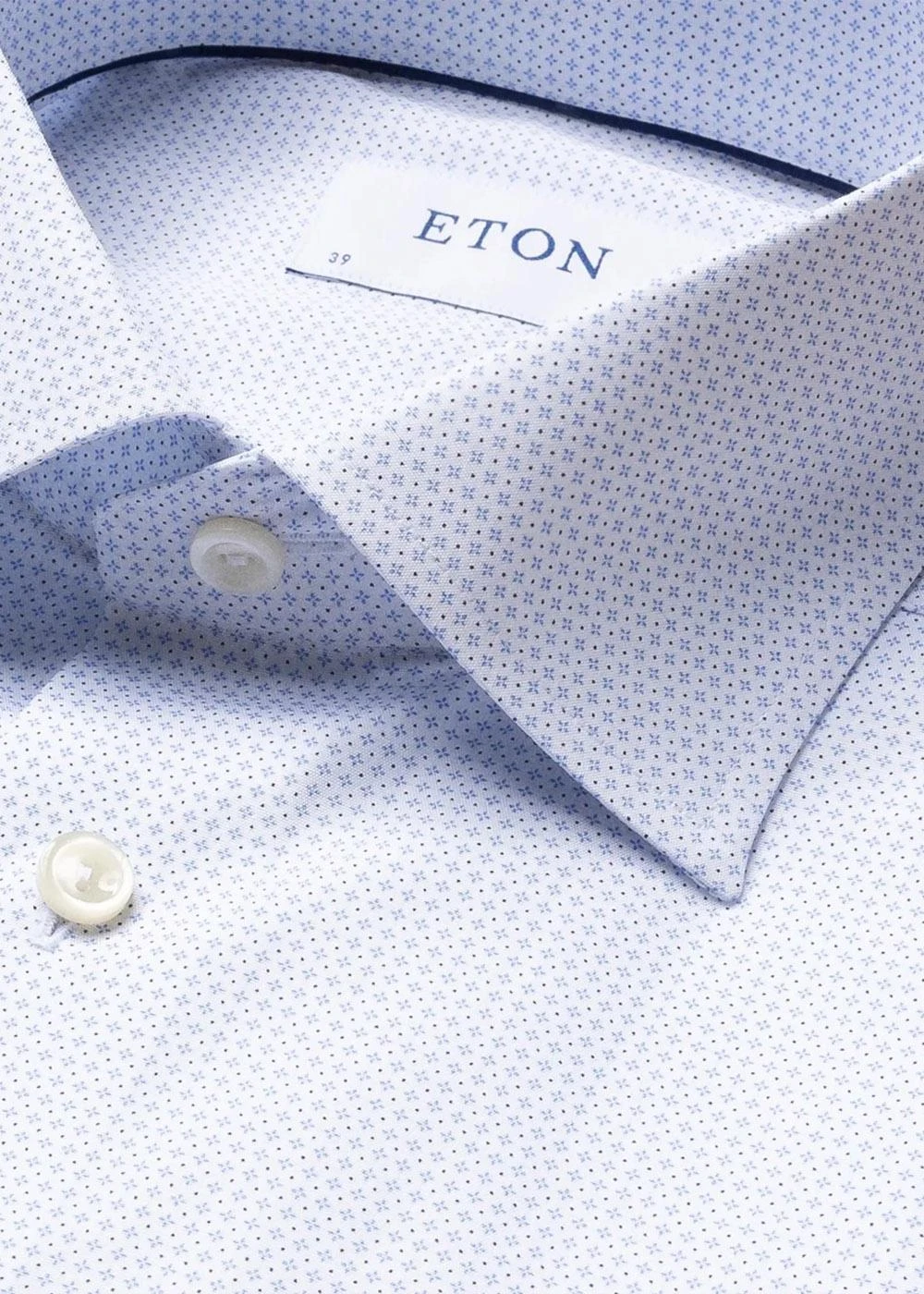 ETON Slim Poplin Shirt - Light Blue 6 ETON Slim Poplin Shirt - Light Blue - Billede 4