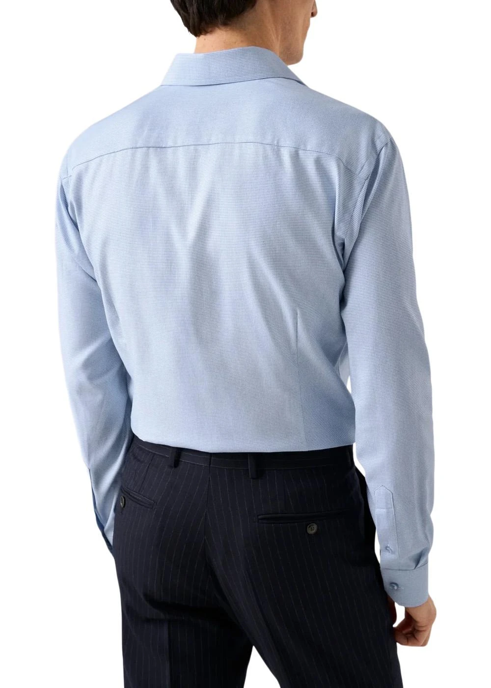 ETON Slim Semi Solid Effect Dobby Shirt - Light Blue 5 ETON Slim Semi Solid Effect Dobby Shirt - Light Blue - Billede 3