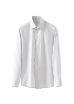 ETON Slim - Semi Solid Fine Twill - Melange