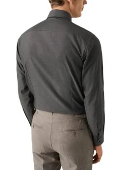 ETON Slim Semi Solid Signature Dobby Shirt - Brown -Butler Loftet Butik Slim Semi Solid Signature Dobby Shirt Brown Eton 4