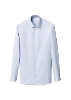 ETON Slim Signature Twill Geometric Effect Shirt - Light Blue
