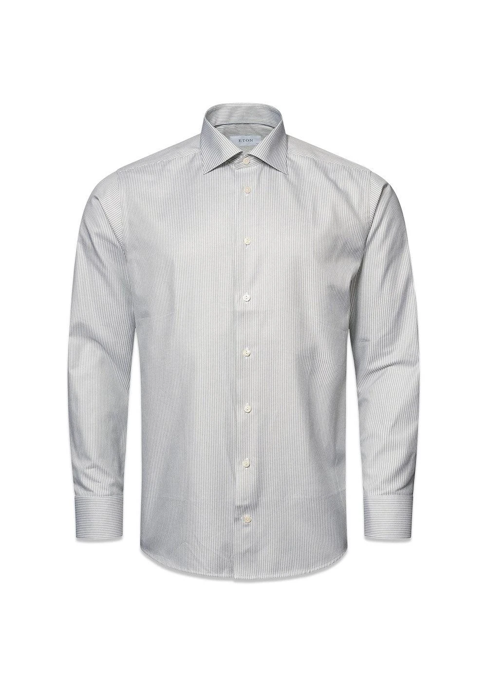 ETON Slim Stripped Signature Oxford Shirt - Light Green 3 ETON Slim Stripped Signature Oxford Shirt - Light Green