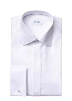 ETON Slim - White Dobby Evening Shirt - White -Butler Loftet Butik Slim White Dobby Evening Shirt White Eton 2