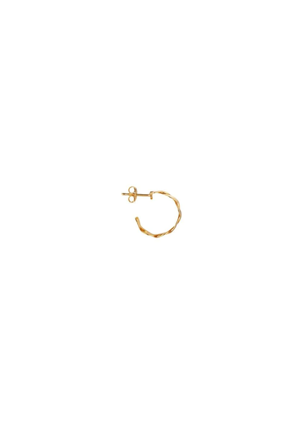 Small Wavy Hoop - Goldplated 4 Small Wavy Hoop - Goldplated - Billede 2