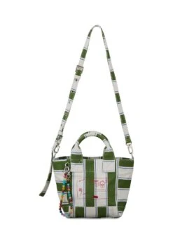 Becksöndergaard Stripie Canvas Gabby Bag - Banana Palm Green