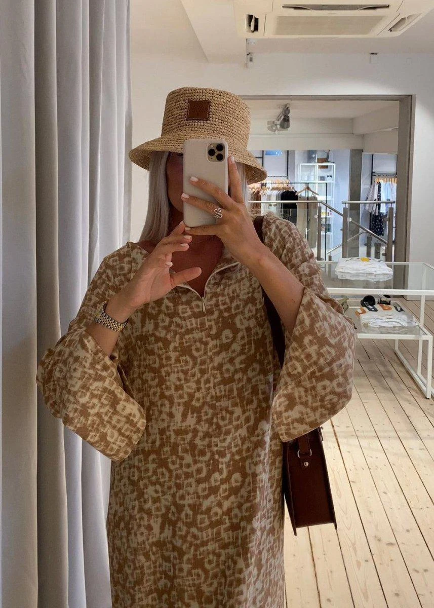 Mulberry Summer Rafia Bucket Hat - Beige 4 Mulberry Summer Rafia Bucket Hat - Beige - Billede 2