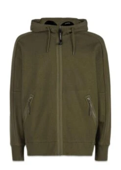 C.P. Company Sweatshirts Hooded Open - Ivy Green