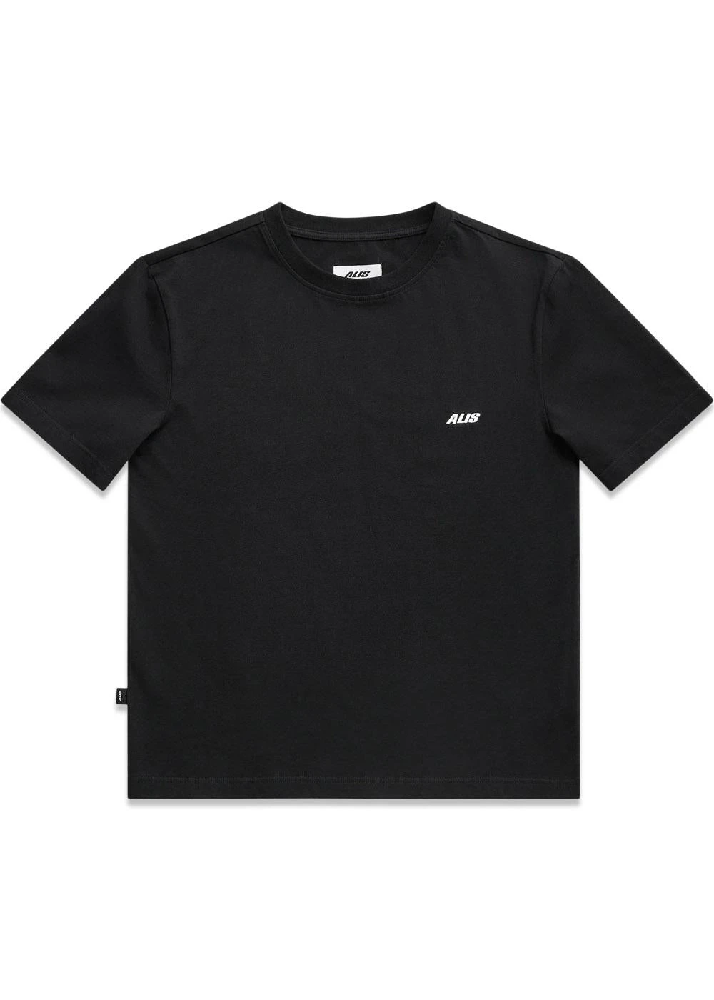TOREY CROPPED T-SHIRT W/ LOGO - Solid Black 3 TOREY CROPPED T-SHIRT W/ LOGO - Solid Black