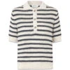 Modström Tellymd SS Polo - Navy White Stripe